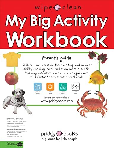 My Big Activity Workbook (Wipe Clean Activity Book): Practice Pen Control, Spelling, Math, and More! by Roger Priddy