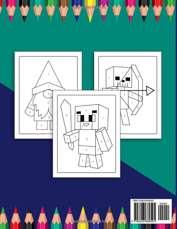 Color by Number Book for Minecrafters Kids Ages 3–5: 50 Epic Pixel Art Coloring Activity for Boys and Girls (Unofficial Fan-Made Coloring Book) Pixel Fun for Gamers by Color Forge