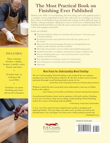 Understanding Wood Finishing, 3rd Revised Edition: How to Select and Apply the Right Finish (Fox Chapel Publishing) Practical Guide with 350 Photos and 40 Reference Tables for Furniture and Cabinets by Bob Flexner