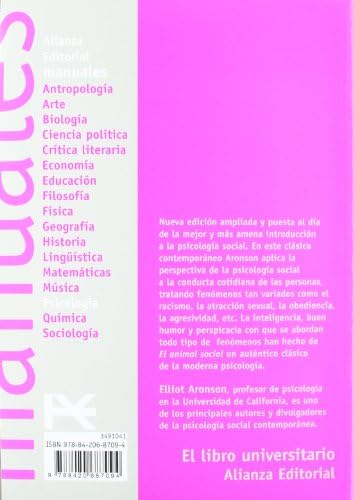 El animal social (Manuales: Psicologia Y Educacion / Manuals: Psychology and Education, 41) (Spanish Edition) by Elliot Aronson