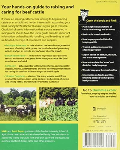 Raising Beef Cattle For Dummies by Scott Royer