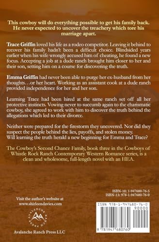 The Cowboy's Second Chance Family: Clean as a Whistle Contemporary Western Romance (Cowboys of Whistle Rock Ranch) by Shirleen Davies