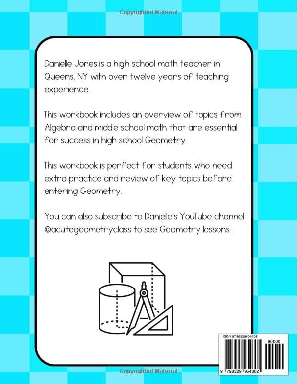 Preparing for Geometry Workbook: Geometry Workbook Grade 10, Geometry Readiness Prep Book, Preparing for Geometry Summer Workbook High School by Mrs. Danielle Jones