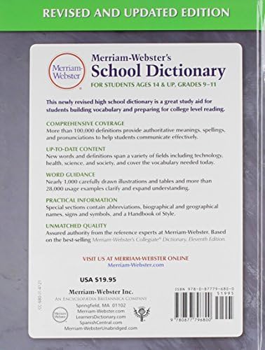 Merriam-Webster's School Dictionary by Merriam-Webster