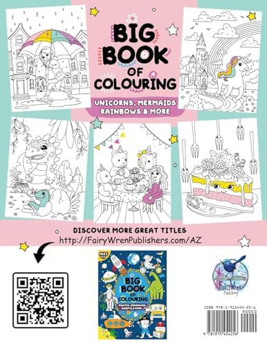 Big Book of Colouring for Girls: Children Ages 4+ (Big Books of Colouring (Ages 4+)) by FairyWren Publishing