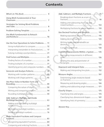 Evan-Moor Math Fundamentals Workbook, Teacher Reproducibles, 224 Pages, Grade 4 by Evan-Moor Educational Publishers