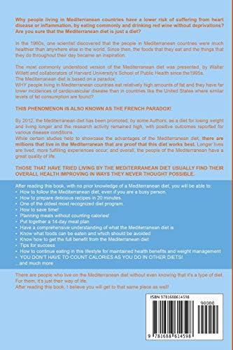 Mediterranean Diet for Beginners: How to Use the Mediterranean Diet Paradox to Weight Loss, Living Healthier and Longer, by Dining with Your Family and Friends-14 Day Diet Meal Plan-Easy Cookbook by Cecilia Barton