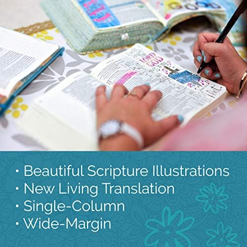 Inspire Bible Large Print NLT (Hardcover LeatherLike, Tranquil Blue): The Bible for Coloring & Creative Journaling by New Living Translation