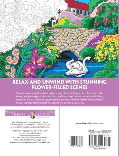 Creative Haven Glorious Gardens Color by Number Coloring Book (Adult Coloring Books: Flowers & Plants) by George Toufexis