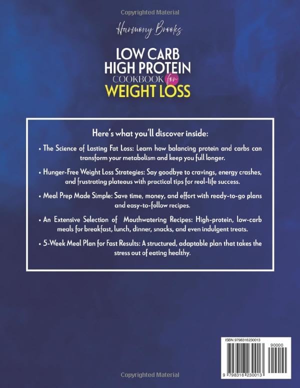 Low Carb High Protein Cookbook for Weight Loss: Dive into a World of Irresistible Recipes that Make Healthy Eating Effortless, Delicious, and Goal-Friendly by Harmony Brooks