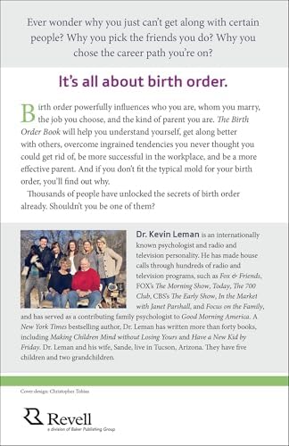The Birth Order Book: Why You Are the Way You Are by Dr. Kevin Leman