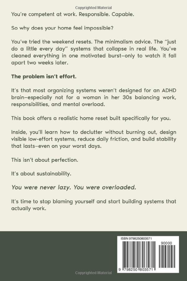 Thirty, ADHD and Tired of Living in Chaos: A Practical Home Reset Guide for Women in Their 30s with ADHD by Eleanor Hartley