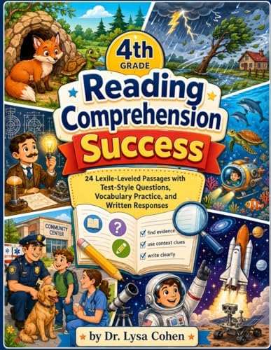 4th Grade Reading Comprehension Success: 24 Lexile-Leveled Passages with Test-Style Questions, Vocabulary Practice, and Written Responses by Dr. Lysa Cohen