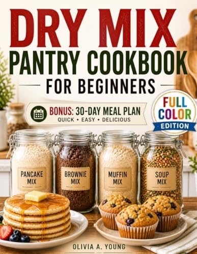 Dry Mix Pantry Cookbook for Beginners: Easy, Budget-Friendly DIY Homemade Recipes to Stock Your Pantry and Shop Only Once a Month. Includes a 30-Day Meal Plan by Olivia A. Young