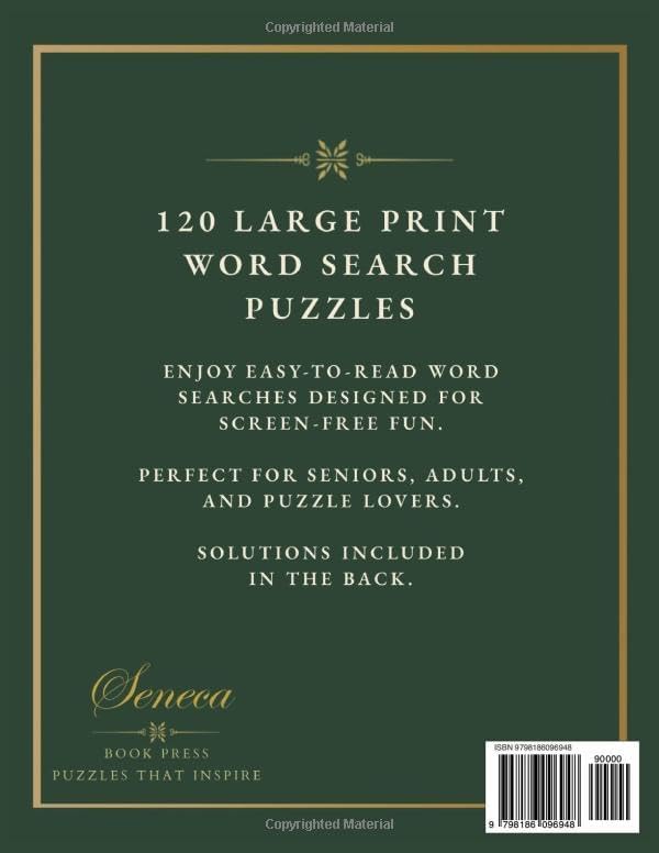 Traditional Christmas Word Search for Seniors: 120 Large Print Puzzles Filled with Holiday Traditions, Christmas Carols, Winter Memories, Cozy ... Holiday Word Search Collection for Seniors) by Seneca Book Press