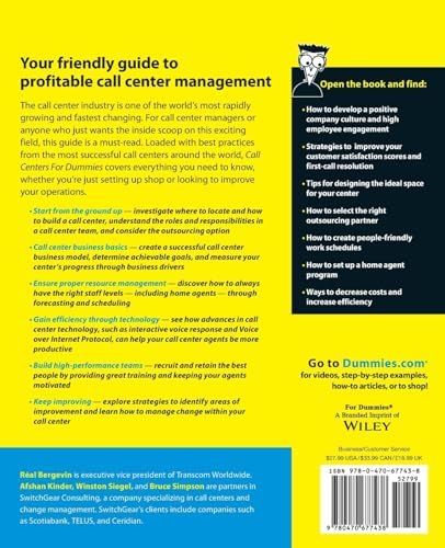 Call Centers For Dummies by Real Bergevin
