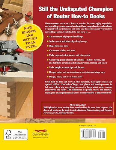 Woodworking with the Router, Revised and Updated: Professional Router Techniques and Jigs Any Woodworker Can Use (Fox Chapel Publishing) Comprehensive, Beginner-Friendly Guide (American Woodworker) by Bill Hylton