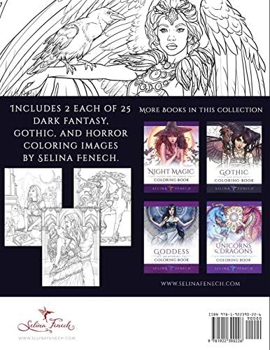 Dark Fantasy Coloring Book: Grim and Gothic (Fantasy Coloring by Selina) by Selina Fenech