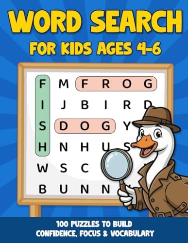 My First Word Search for Kids Ages 4-6: 100 Themed Search and Find Puzzles to Build Vocabulary, Spelling and Letter Recognition for Kindergarten and Preschool by Smarty Goose