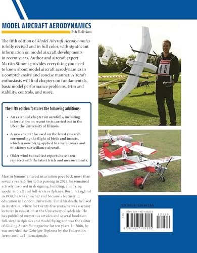 Model Aircraft Aerodynamics, 5th Edition (Fox Chapel Publishing) Help Your Planes and Drones Fly Better with a Thorough Understanding of Model Aerodynamic Theory, Airfoils, Reynolds Numbers, and More by Martin Simons