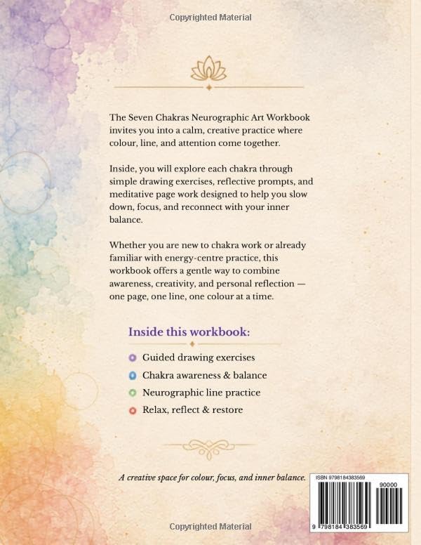 The Seven Chakras Neurographic Art Workbook: A Meditative Colour & Drawing Practice for All Seven Energy Centres by Viktoriia Summers