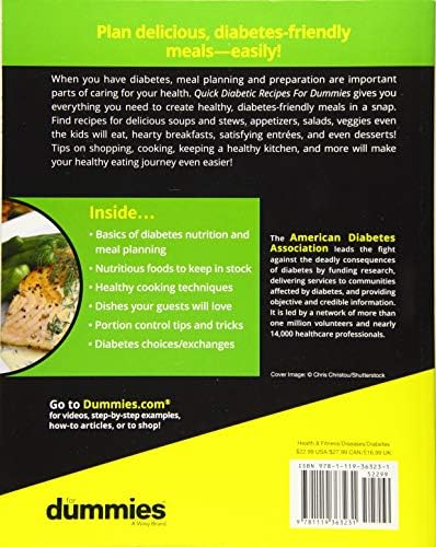Quick Diabetic Recipes For Dummies by American Diabetes Association