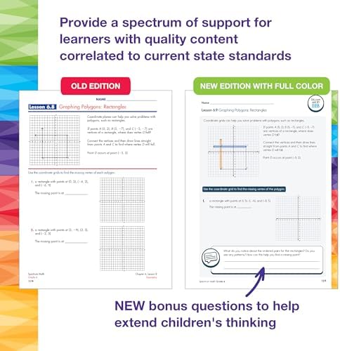 Spectrum 6th Grade Math Workbook, Activity Book for Kids Ages 11-12, Geometry, Ratio, Mathematics Equations, Multiplication and Division of Fractions, and More, Classroom or Homeschool Curriculum by Spectrum