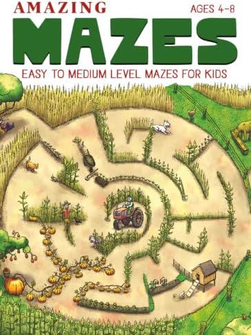 Amazing Mazes for Kids Ages 4-8: Awesome Hand-Drawn Maze Book for Kids (Maze Activity Book for Ages 4-8) by Matthew Slenk