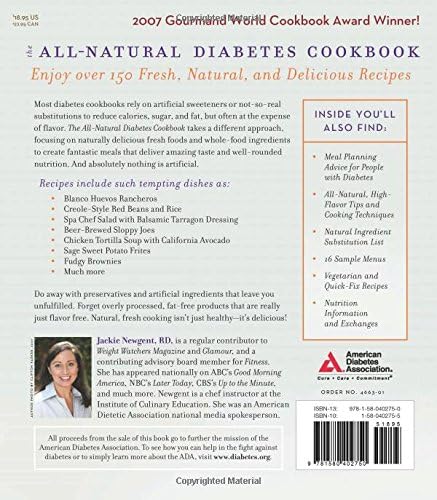 The All-Natural Diabetes Cookbook: The Whole Food Approach to Great Taste and Healthy Eating by Jackie Newgent R.D.