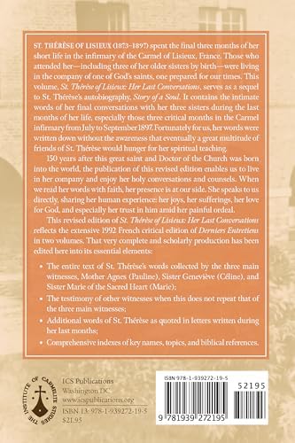 St. Thérèse of Lisieux: Her Last Conversations by Thérèse of Lisieux