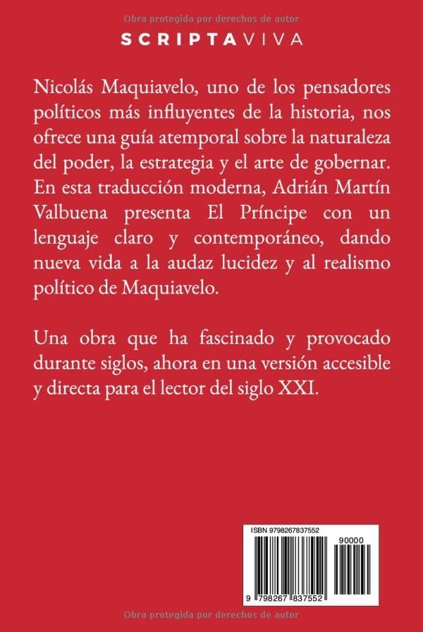 El Príncipe de Maquiavelo en Español: Una traducción moderna para lectores contemporáneos. Inspirada en la obra de José Sánchez Rojas by Nicolás Maquiavelo