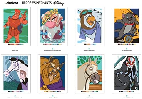 Coloriages mystères Disney - Trompe l'oeil Héros vs Méchants by Charlotte Mendes