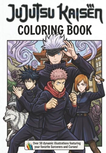 Jujutsu Kaisen Coloring Book: 50+ Single-Sided Coloring Pages for Anime Fans (French Edition) by Orie Kitada