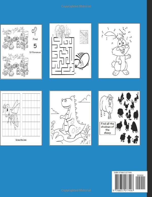 My summer activity book: Learn to Write Workbook: Practice for Kids with Pen Control, drawing, dot-to-dot, labyrinths, shadows, differences and More! (Kids coloring activity books) by Holidays publishing