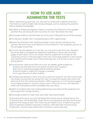 Scholastic Success with Reading Tests Grade 3 Workbook by Scholastic Teaching Resources