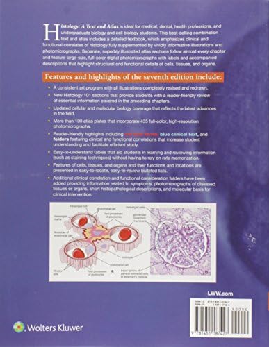 Histology: A Text and Atlas: With Correlated Cell and Molecular Biology by Ph.D. Ross, Michael H.