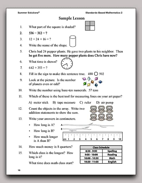 Summer Solutions Standards-Based Mathematics Level 2 by SUMMER SOLUTIONS. MINUTES A DAY - MASTERY FOR A LIFETIME!
