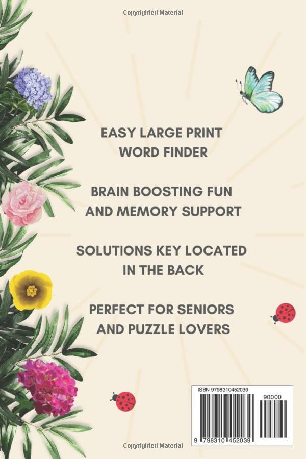 Holiday Spring Word Search Puzzles: A brain boost word search large print book for seniors and adults by M Fratta