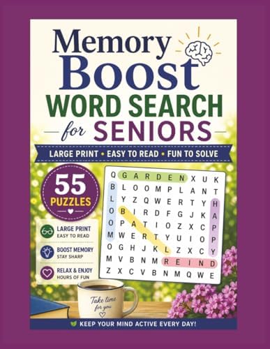 Memory Boost Word Search for Seniors: Large Print Easy to Read Fun to Solve by Silver Willow Publishing