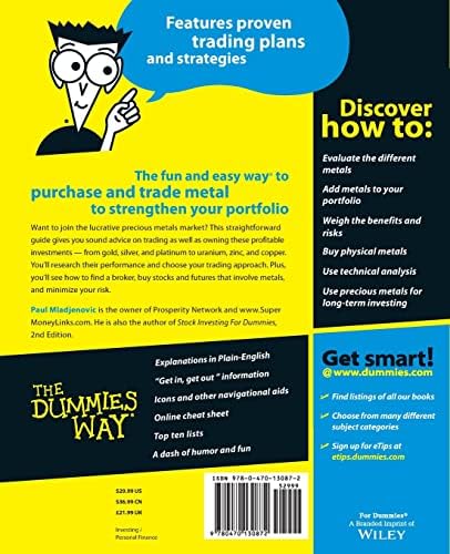 Precious Metals Investing For Dummies by Paul Mladjenovic