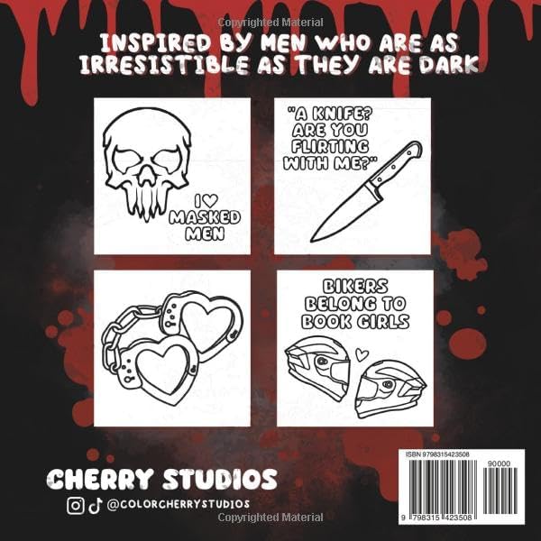 Bold & Easy Dark Romance Coloring Book: For Bookish Girlies Who Love Mystery, Passion, and Spicy Vibes: All Things Dark & Delicious – Bold Designs ... and Mafia Romance (Readers Just Wanna Color) by Cherry Studios
