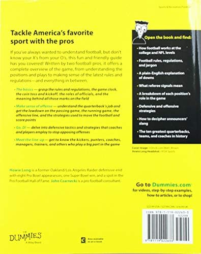 Football For Dummies 5e (Usa Ed) by Howie Long