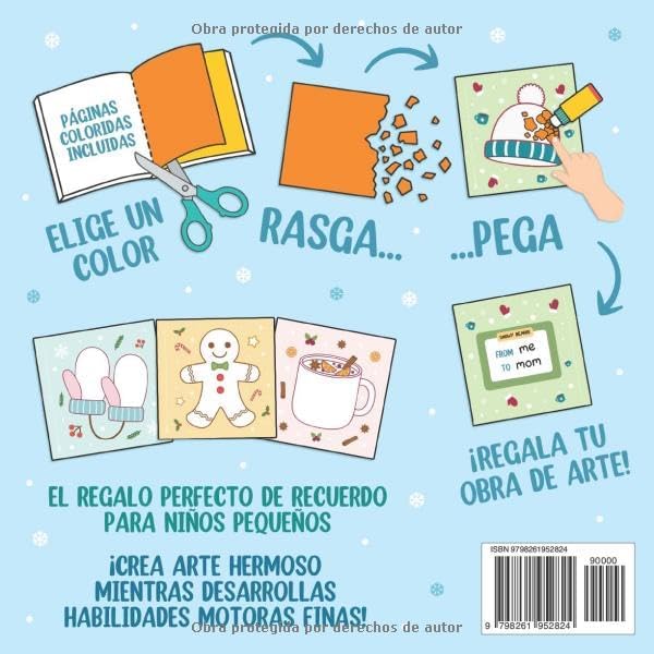 Rasga y Pega Manualidades de Invierno para Niños de 2-5 Años: ¡Un Divertido Libro de Actividades de Arte en Papel para Enseñarle a tu Niño Pequeño ... Habilidades Motoras Finas! (Spanish Edition) by Lyra Pine