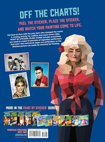 Paint by Sticker (Official): Music Icons: Re-create 10 Classic Photographs One Sticker at a Time! by Workman Publishing
