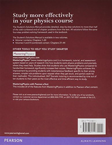 Student's Solution Manual for University Physics with Modern Physics Volume 1 (Chs. 1-20) by Hugh D. Young