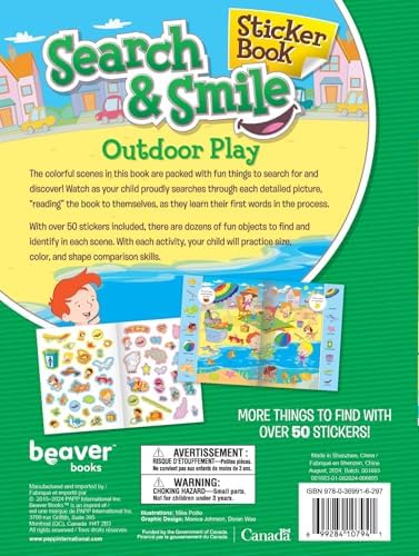 Search and Find Sticker Books for Kids Ages 3-5: Outdoor Play - Boost Learning with Hidden Pictures & 50+ Stickers! by PAPP