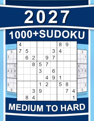 1000+ Sudoku Puzzles for Adults: Medium to Hard Sudoku Puzzles with Detailed Step-by-step Solutions and Hints When You Get Stuck (SUDOKU LADDER) by SENIOR TASSE