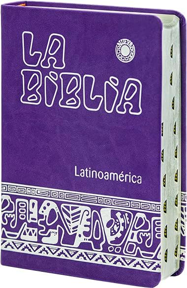 La Biblia Latinoamérica [letra grande] simil-piel morada, canto plateado, con uñeros by Bernardo Hurault