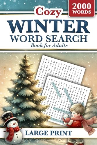 Winter Word Search Book for Adults Large Print: 2000 Words to Find - 84 Big Print Puzzles for All Ages (Teens to Seniors) by Martin Littlewolf