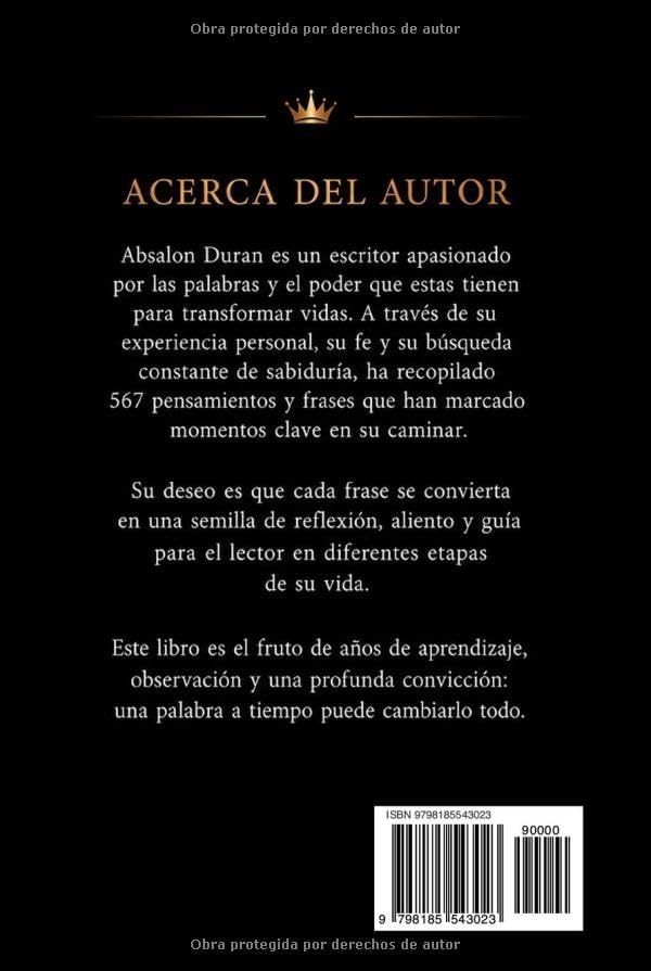 567+ FRASES DE VIDA: "UNA PALABRA PARA DIFERENTES TIENMPOS DE TU VIDA" (Spanish Edition) by ABSALON DURAN